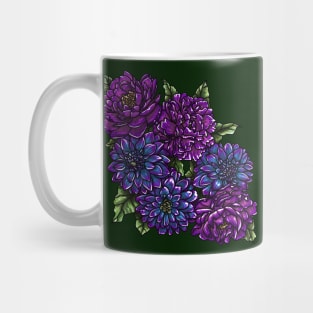 Bi Dahlias and Peonies Mug